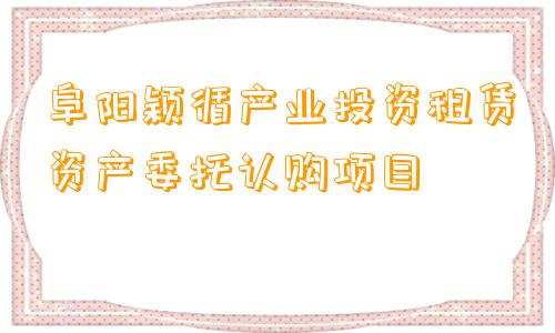 阜阳颖循产业投资租赁资产委托认购项目