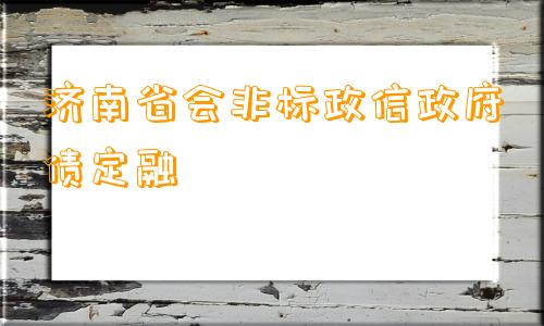 济南省会非标政信政府债定融