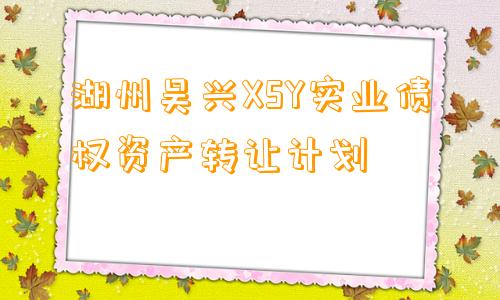 湖州吴兴XSY实业债权资产转让计划