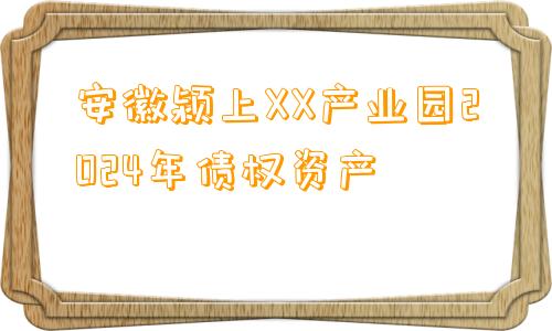 安徽颍上XX产业园2024年债权资产