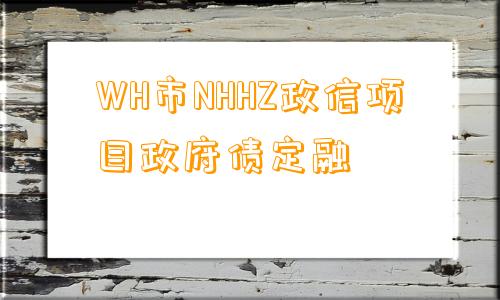 WH市NHHZ政信项目政府债定融