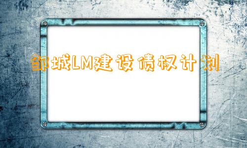 邹城LM建设债权计划