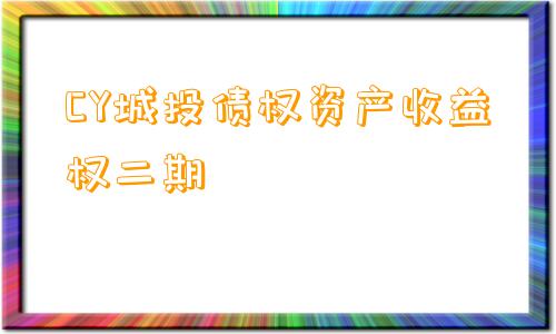 CY城投债权资产收益权二期 