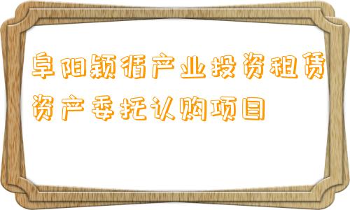 阜阳颖循产业投资租赁资产委托认购项目